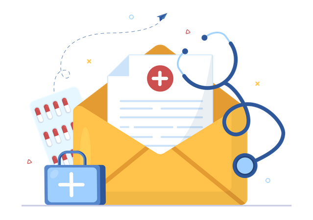 Hospital Billing Message  Illustration