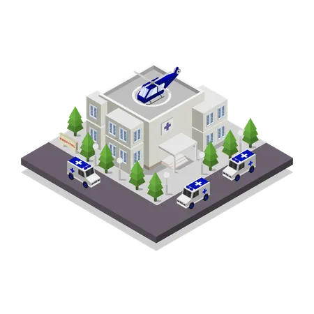 Hospital building  Illustration