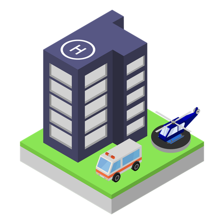 Hospital Building  Illustration