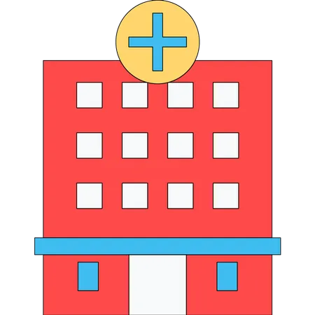 This Is A Hospital Building Illustration
