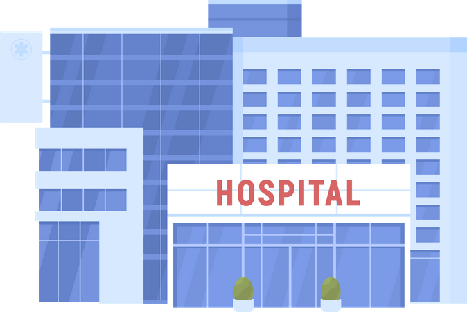 Hospital building Illustration
