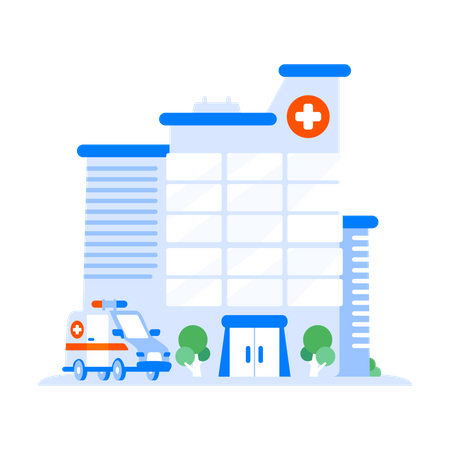 Hospital Building  Illustration