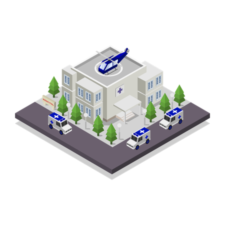 Hospital building  Illustration