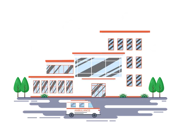 Hospital Building  Illustration