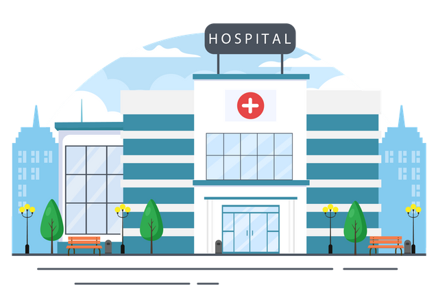 Hospital Building  Illustration