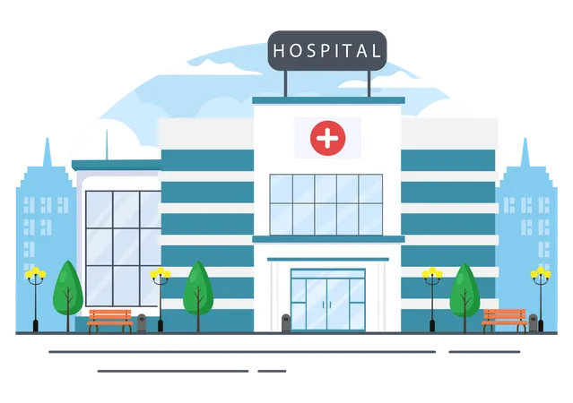 Hospital Building  Illustration