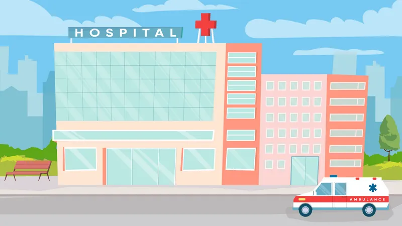 Hospital building  Illustration