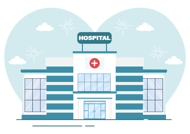 Hospital Building  Illustration