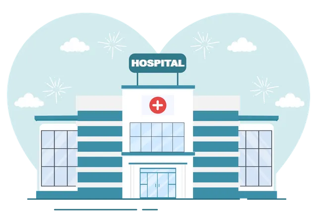 Hospital Building  Illustration