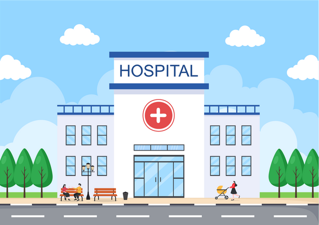 Hospital Building  Illustration