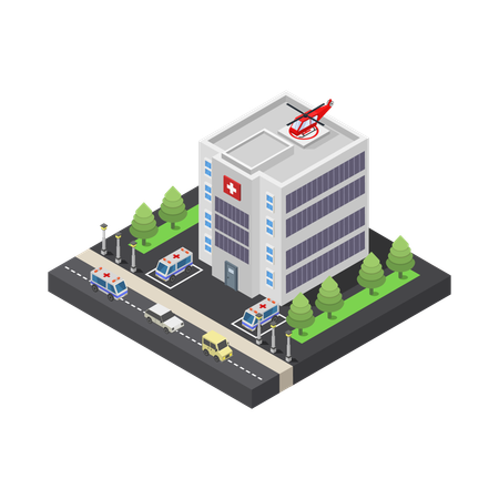 Hospital building  Illustration