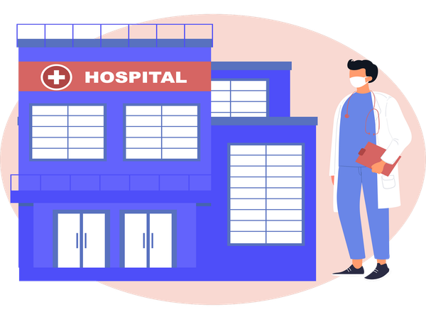 Hospital Building  Illustration