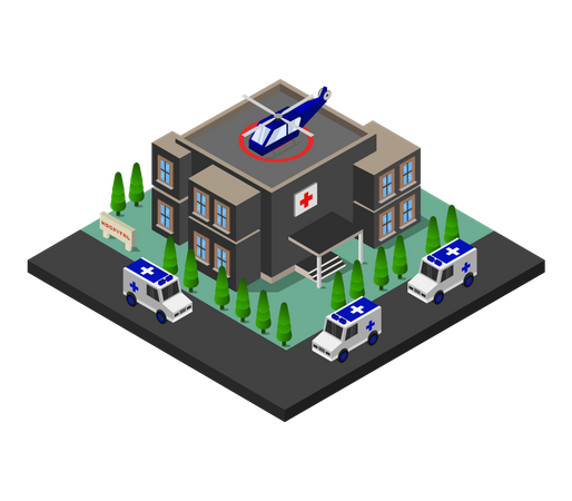 Hospital building  Illustration