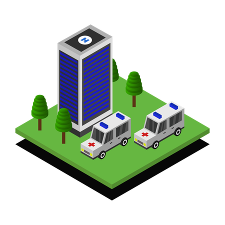 Hospital building  Illustration