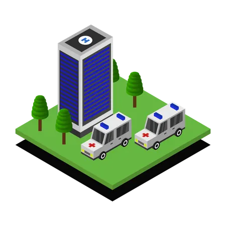 Hospital building  Illustration