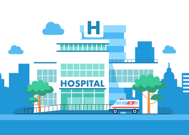 Hospital Building  Illustration