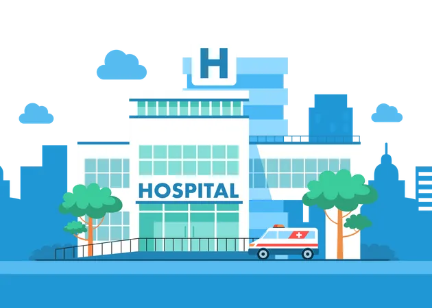 Hospital Building  Illustration