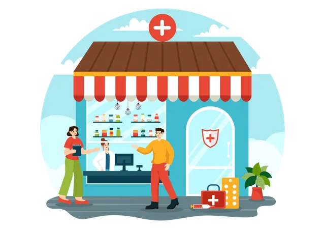 Hospital Drug Store  Illustration