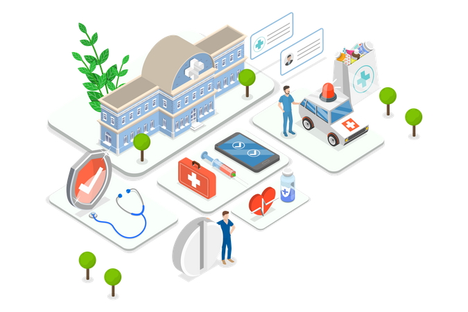 Hospital Facilities and Services  Illustration