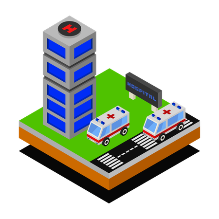病院施設  イラスト