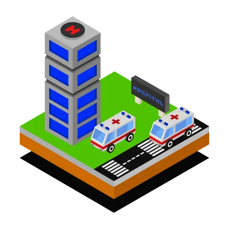 病院施設  イラスト