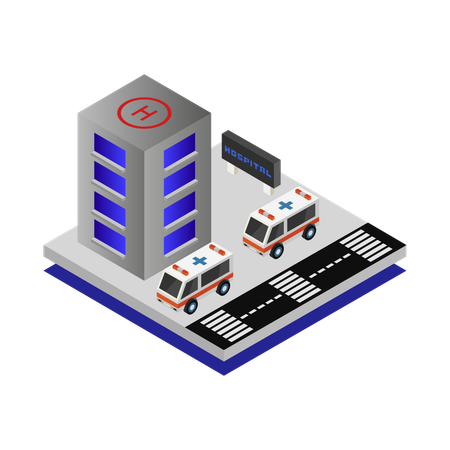病院施設  イラスト