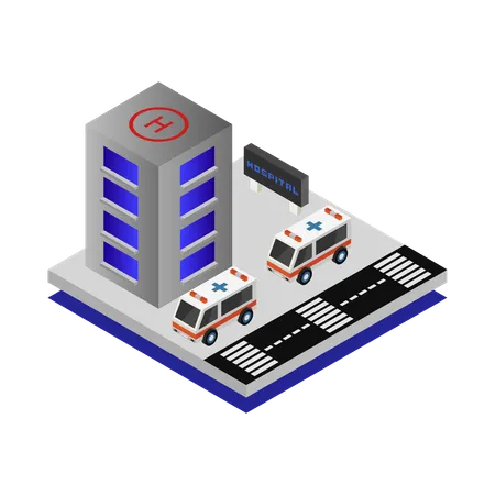 病院施設  イラスト