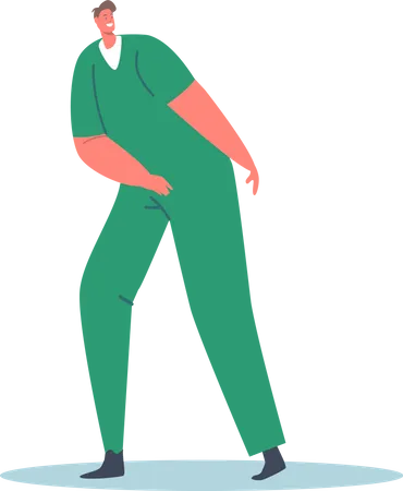 Hospital Healthcare Staff at Work  Illustration