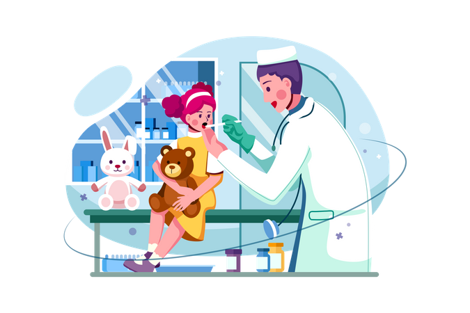 Hospital infantil  Ilustração