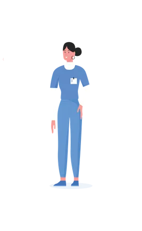 Hospital Nurse  Illustration