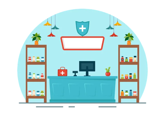 Hospital pharmacy  Illustration
