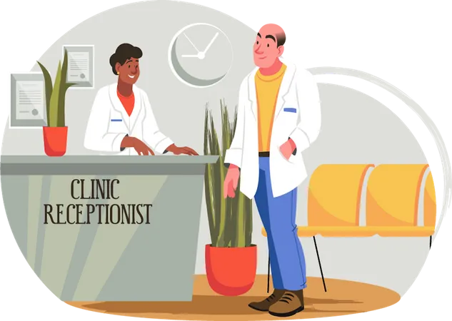 Hospital reception  Illustration