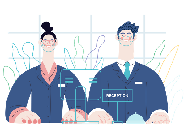 Hospital reception  Illustration