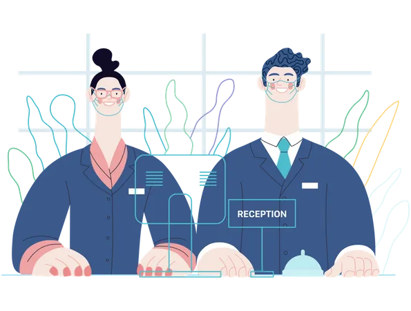 Hospital reception  Illustration