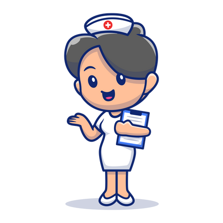 Hospital receptionist Illustration