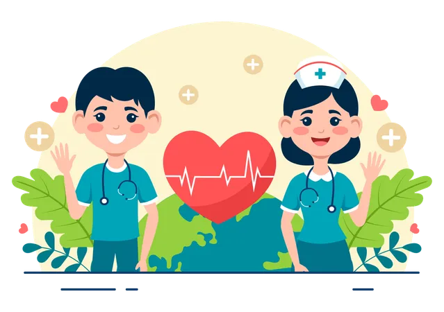 International Nurses Day Vector Illustration On May 12 For Contributions That Nurse Make To Society In Healthcare Flat Kids Cartoon Background Illustration