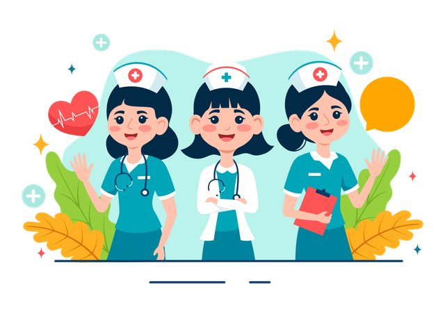 Hospital staff management  Illustration