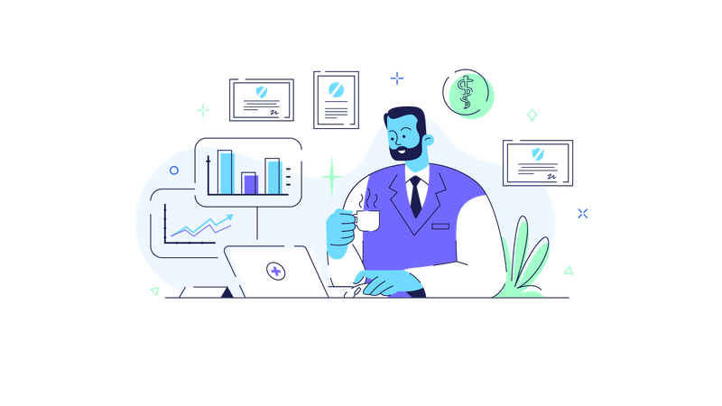 Hospital statistics  Illustration