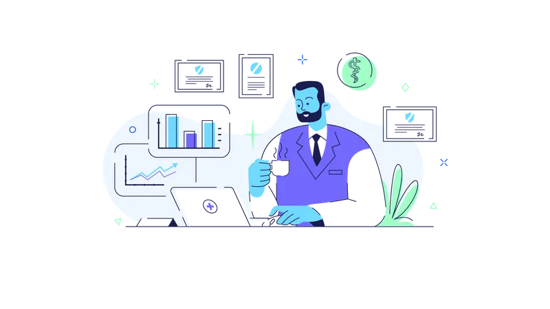 Hospital statistics  Illustration