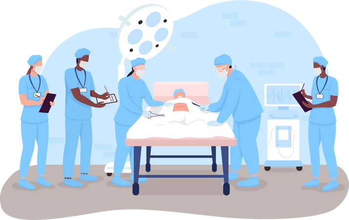 Hospital surgery  Illustration