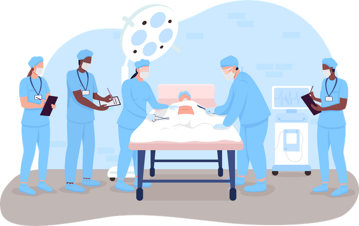 Hospital surgery  Illustration