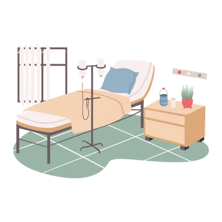 Hospital treatment room Illustration