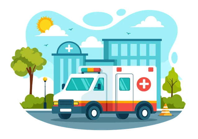 Hospital vehicle  Illustration