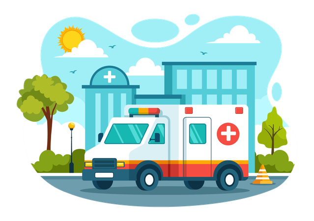 Hospital vehicle  Illustration