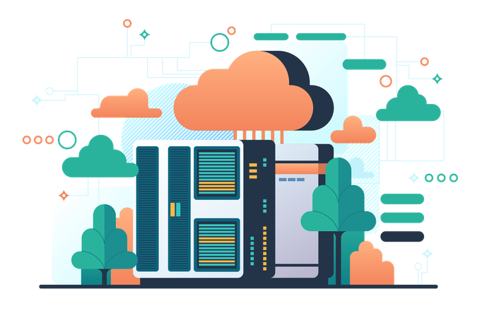 Host cloud services  Illustration