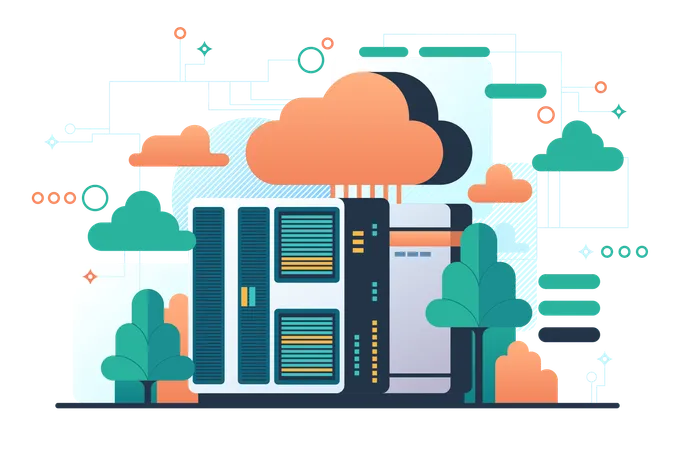 Host cloud services  Illustration