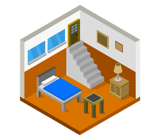 Hostel room  Illustration