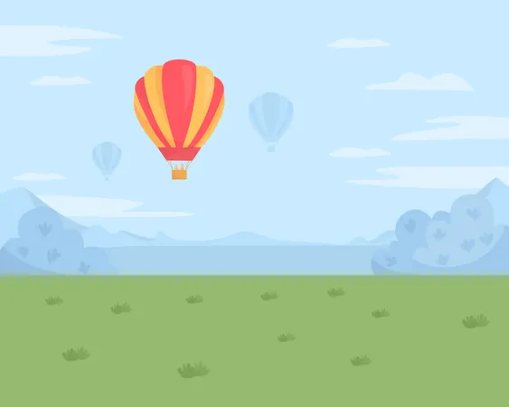 Hot air balloon festival  Illustration