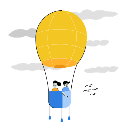 Hot air baloon  Illustration