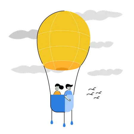 Hot air baloon  Illustration